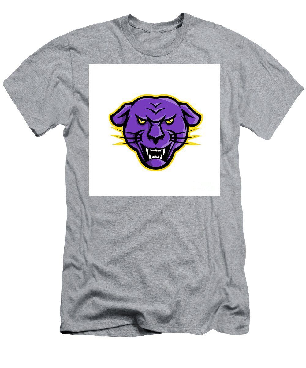 Angry Black Panther Head Mascot Aloysius Patrimonio T-Shirt