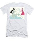 Angry Dog Splashing Water on Woman Csa Images T-Shirt