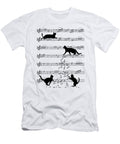 Animal Cat Playing on Piano Musical Notes Shirtom T-Shirt