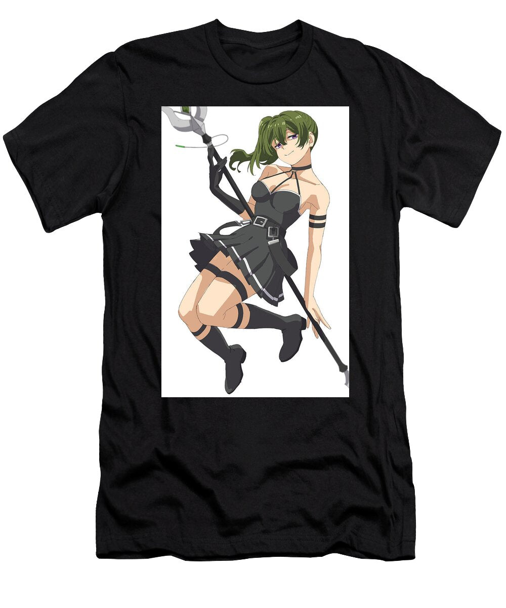 Anime Girl with Spear Black Dress Herading Yuu T-Shirt