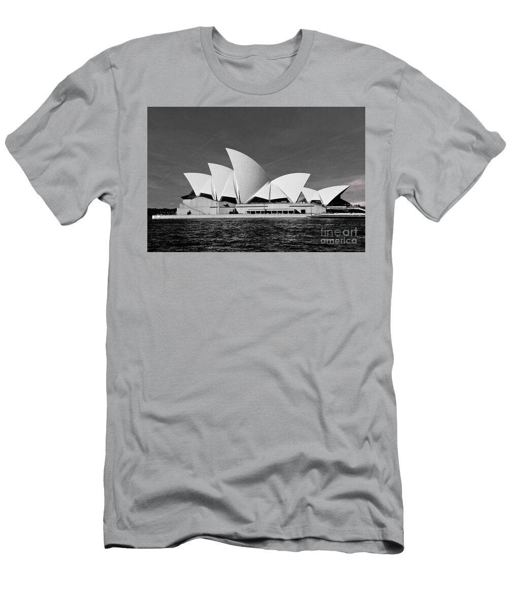 Architectural Sails Sydney Opera House High Contrast Black and White Dmr Filho T-Shirt