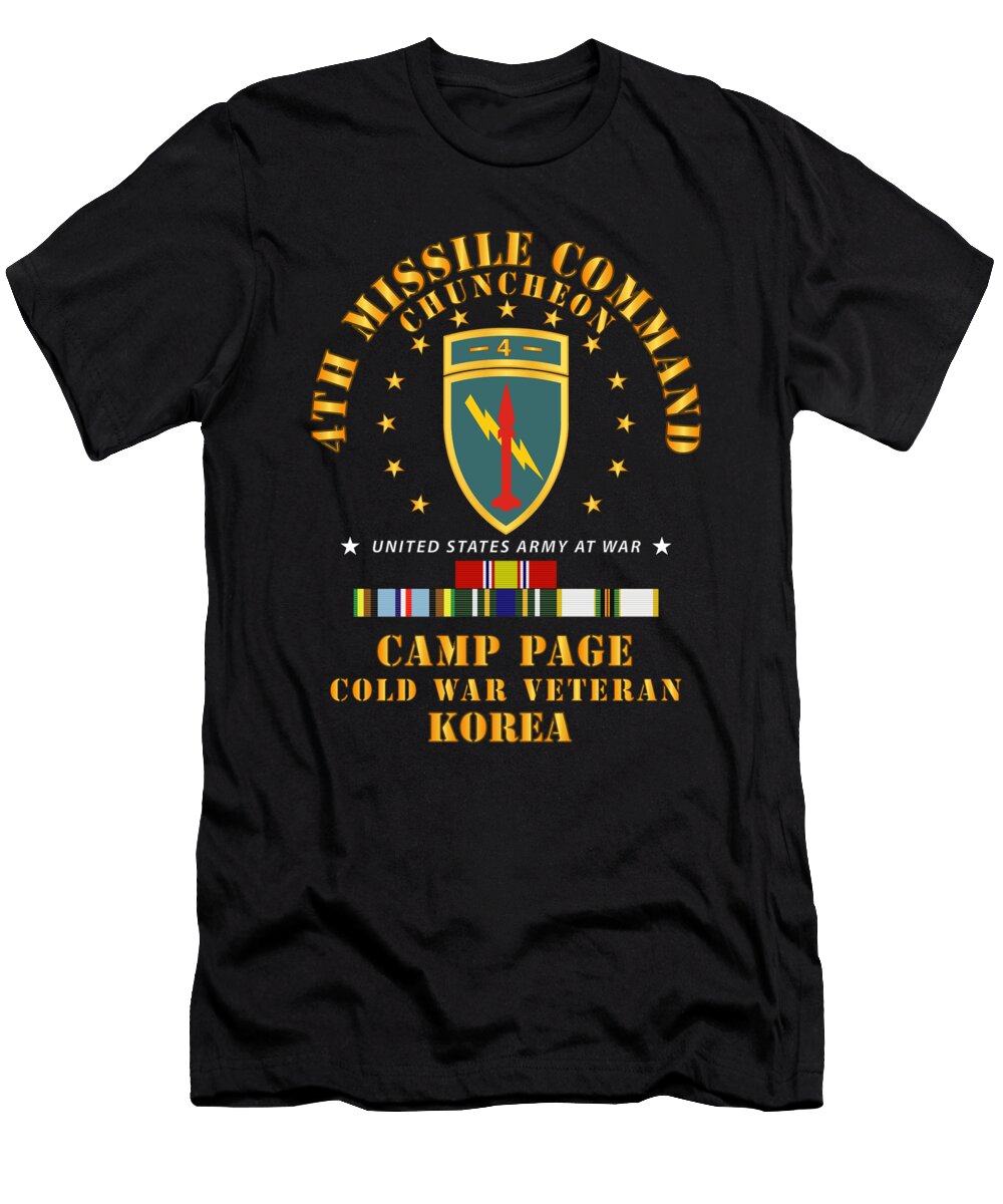Army 4th Missile Command Camp Page Chuncheon Korea Cold War Veteran X 300 Tom Adkins T-Shirt