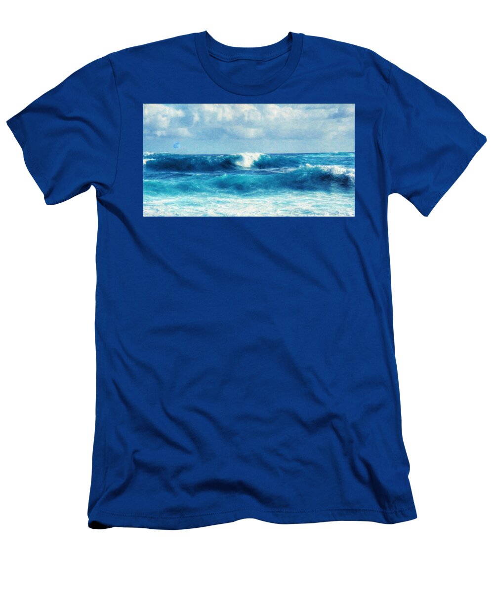 Art Emeraald Waves Celestial Images T-Shirt