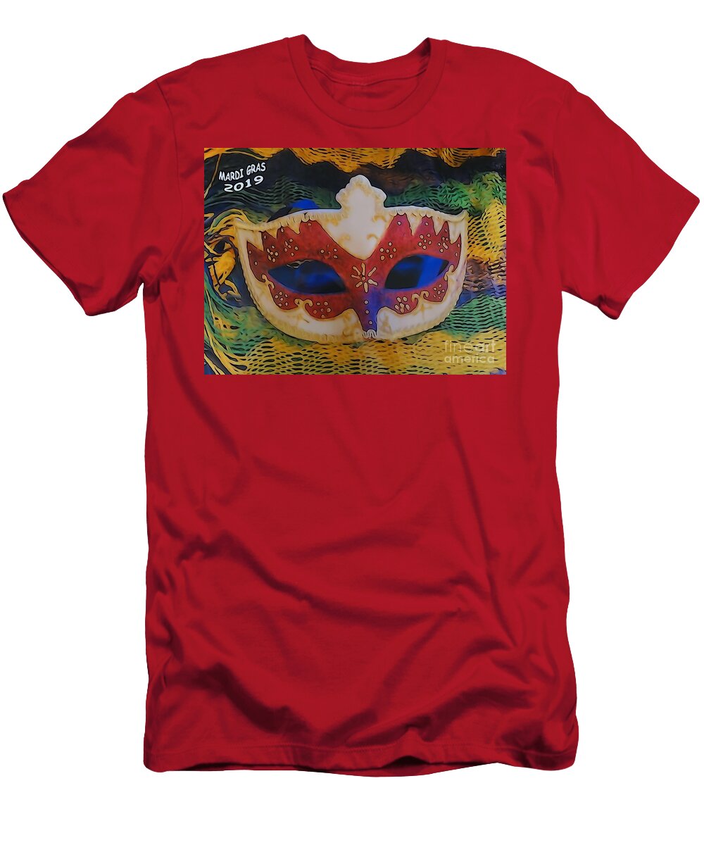 Artistic Airbrush Mardi Gras 2019 Carnival Mask Joseph Baril T-Shirt