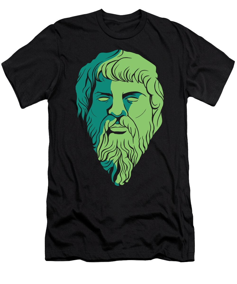 Artistic Portrait of Musonious Rufus Italian Wonderland of Urban Marvels Dnt Prints T-Shirt