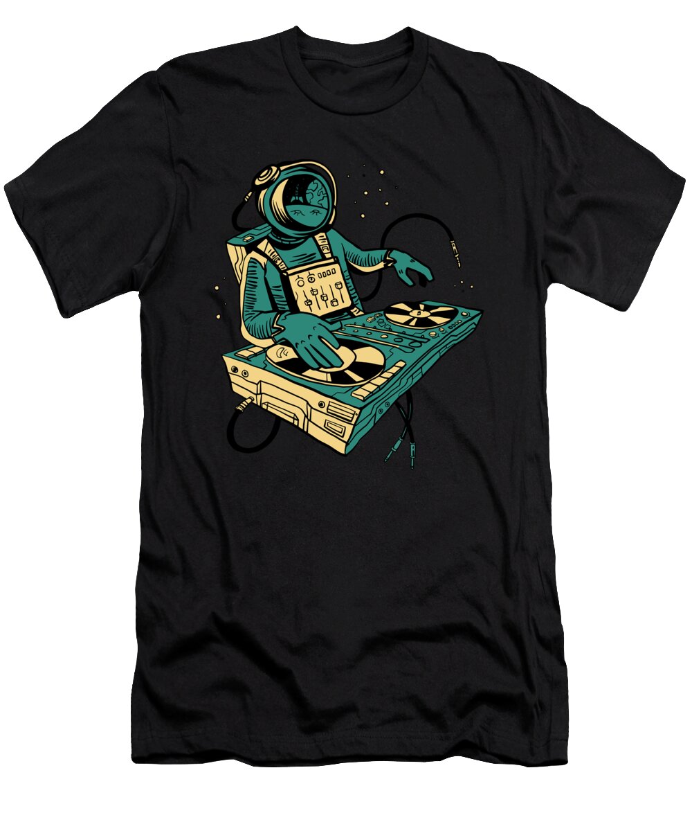 Astronaut DJ Galactic Party Music Gifts Licensed Art T-Shirt