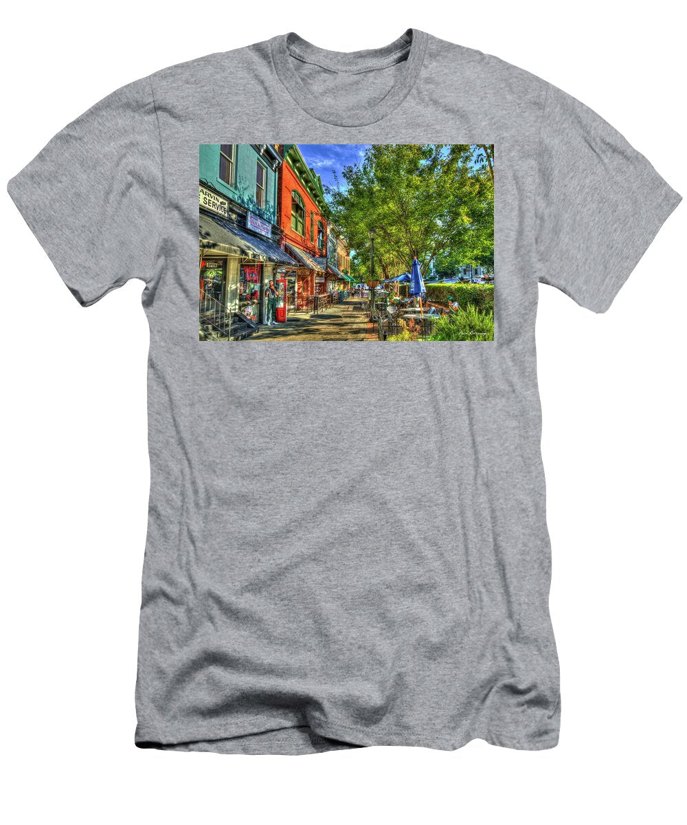 Athens Ga College Ave Row 2 Uga Architectural Cityscape Art Reid Callaway T-Shirt
