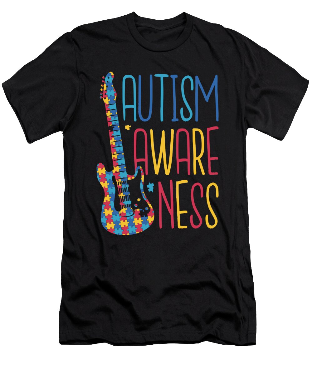 Autism Awareness Puzzle Guitar Me T-Shirt