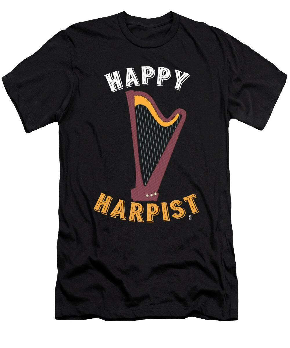 Awesome Happy Harpist Music Musician Graphic Thomas Larch T-Shirt