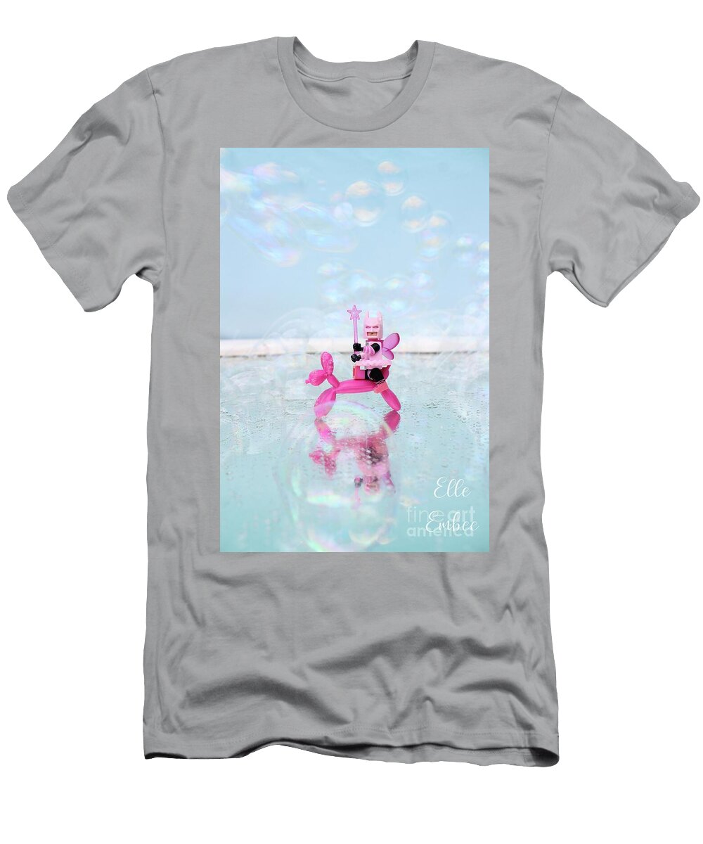 Ballerina Fairy Batman with Balloon Dog and Bubbles Elle Embee Fun Photography T-Shirt