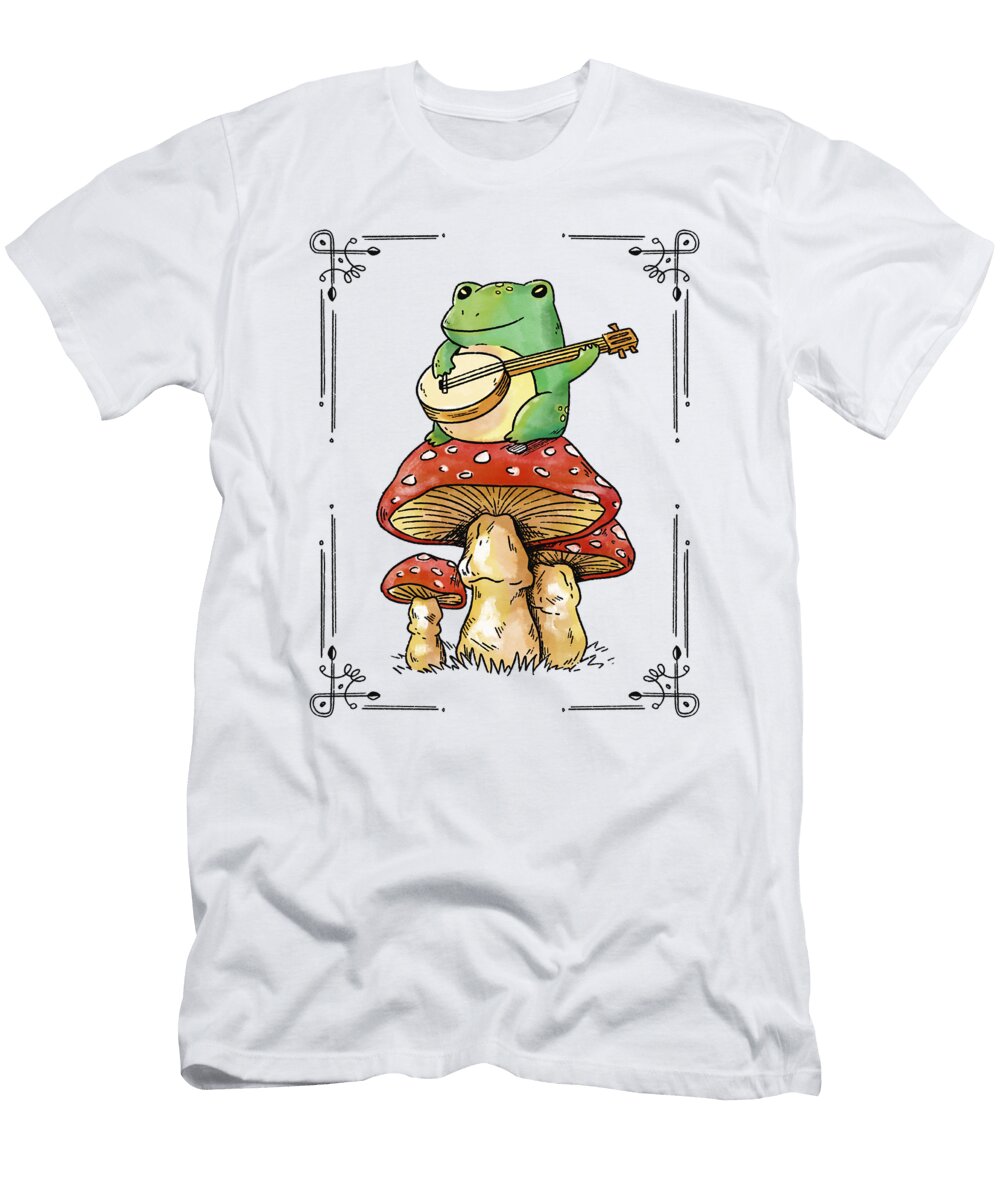 Banjo Frog on Mushrom Me T-Shirt