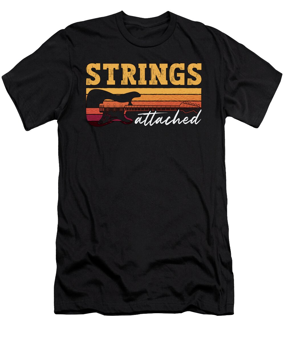 Bass Guitar String Attached Guitarist Bass Player Tshirtconcepts Marvin Poppe T-Shirt