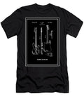 Bass Guitar Vintage Patent 1953 Black and White Carol Japp T-Shirt