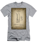 Bass Guitar Vintage Retro Patent 1960 Sepia Carol Japp T-Shirt
