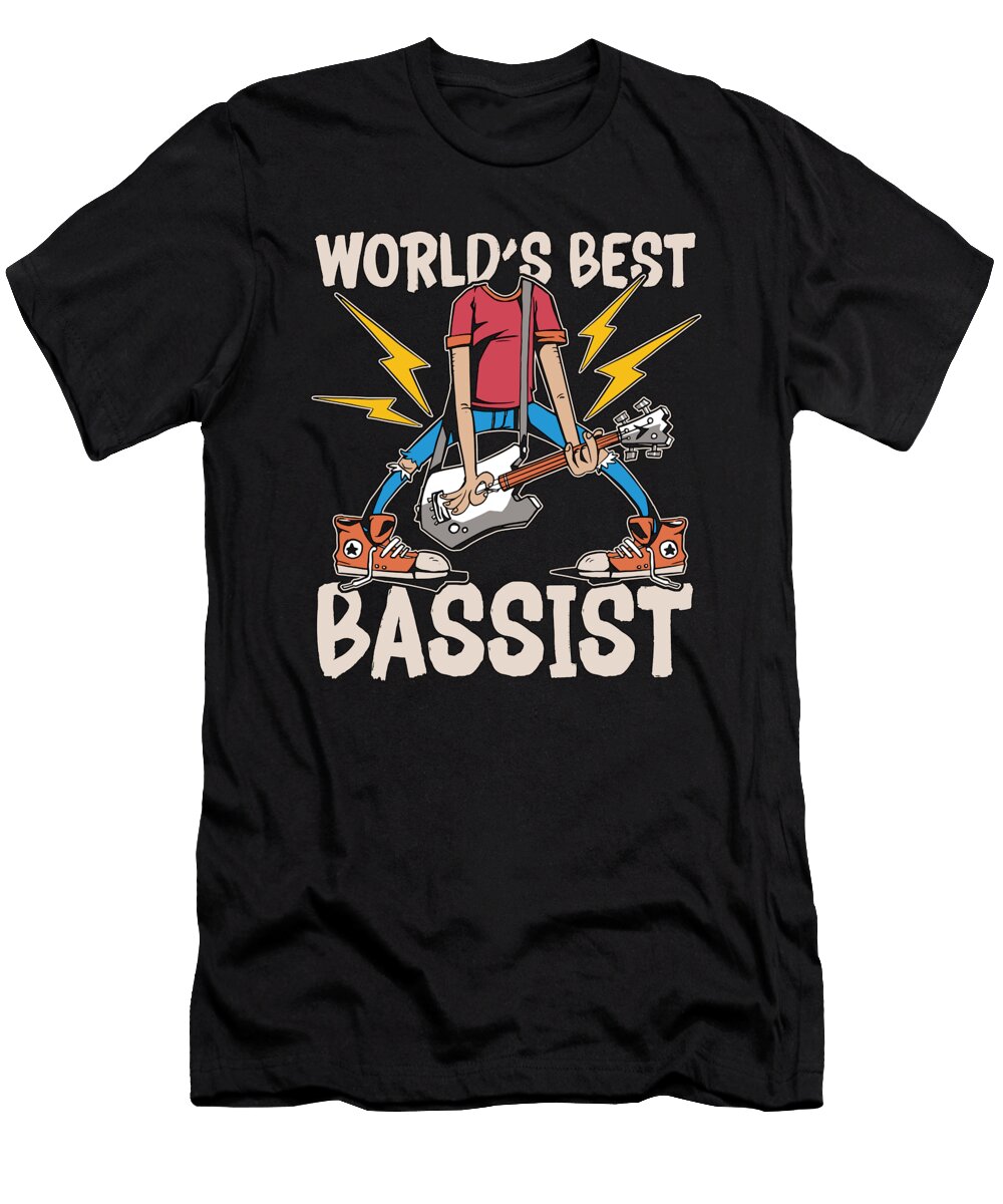 Bass Guitar Worlds Best Bassists Guitar Player Tshirtconcepts Marvin Poppe T-Shirt