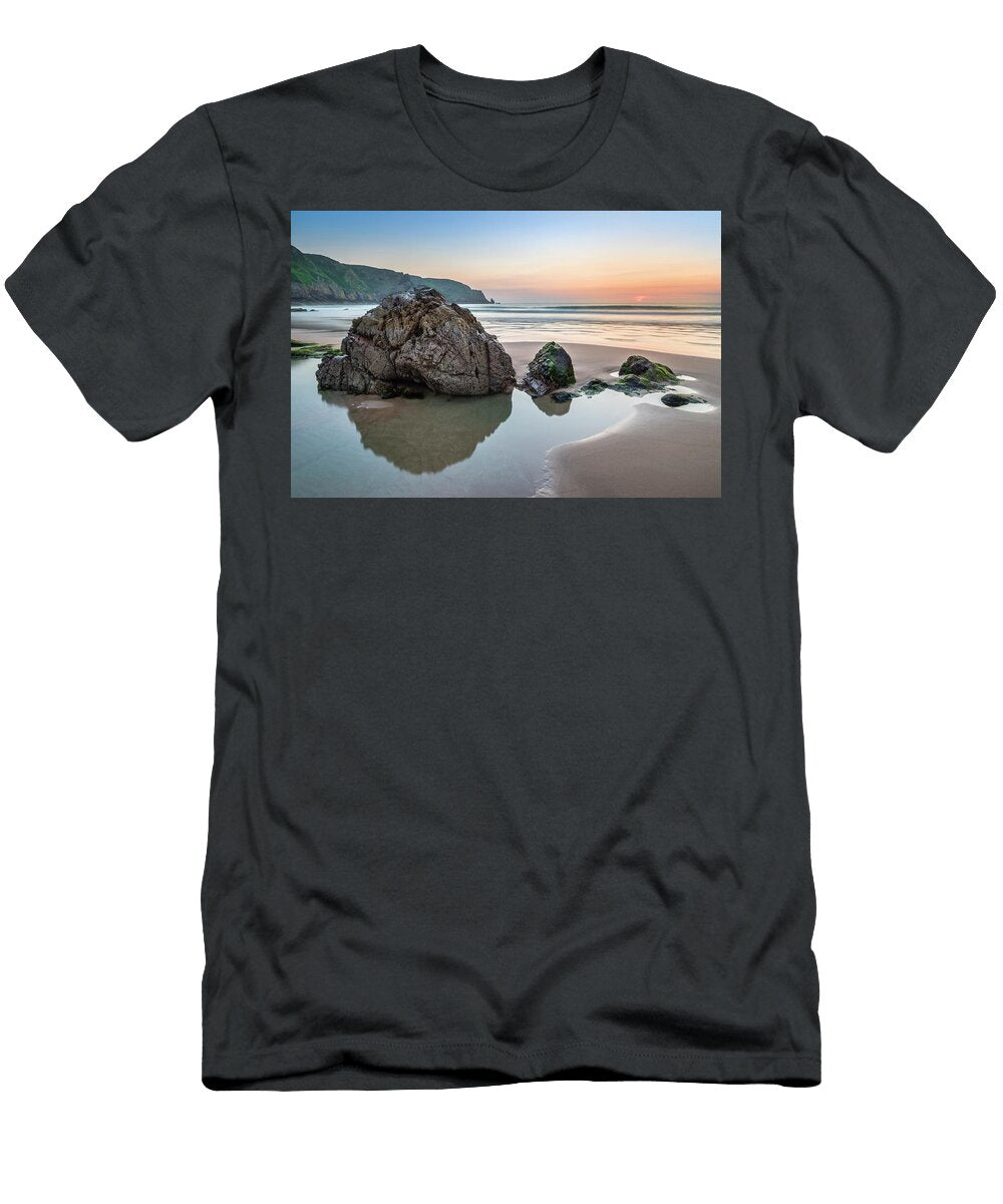 Beach Island of Jersey Great Britain Reinhard Schmid T-Shirt