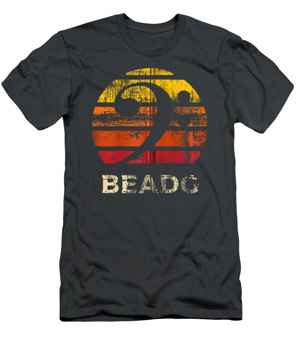 Beadg Vintage Bass Clef Sunset Bassist 5 String Player Seanpy Fearn T-Shirt