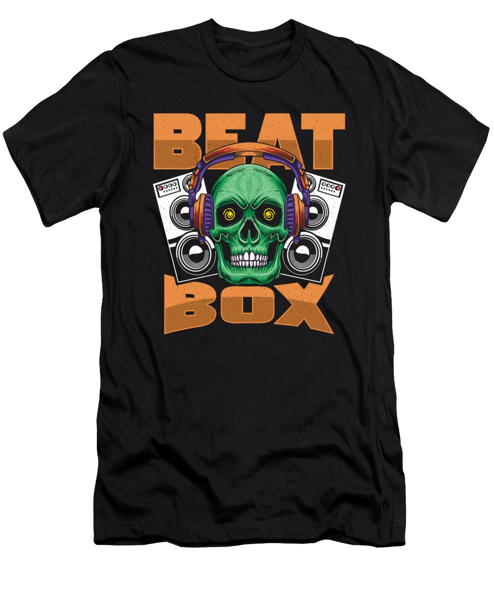 Beatbox Skull Music DJ Rap Hiphop Music Sound Gift Thomas Larch T-Shirt
