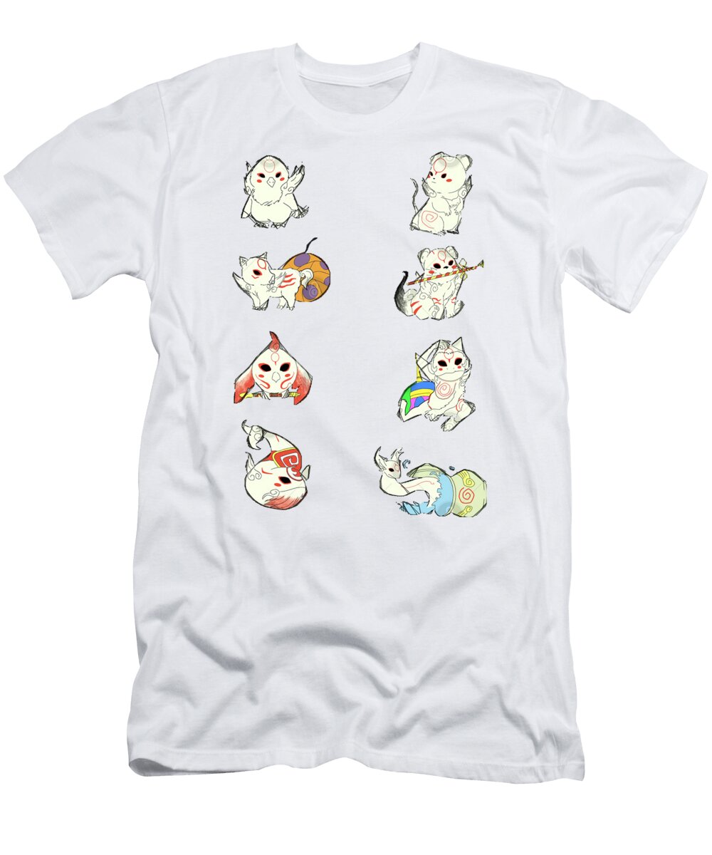 Beautiful Model Okamiden Brush Gods Okami Okami Video Game T-Shirt