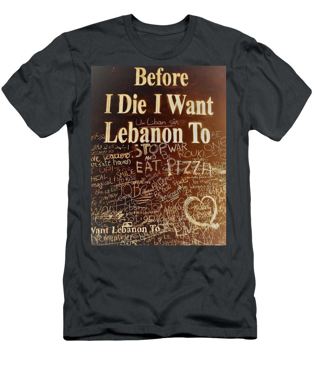 Before I Die I Want Lebanon to Funkpix Photo Hunter T-Shirt