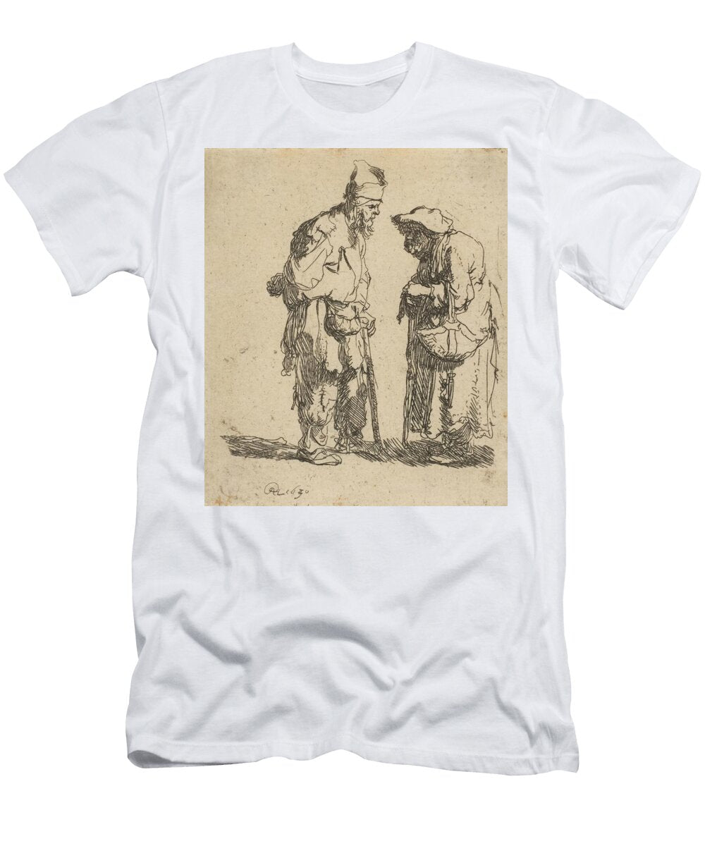 Beggar Man and Beggar Woman Conversing 0003 Rembrandt T-Shirt
