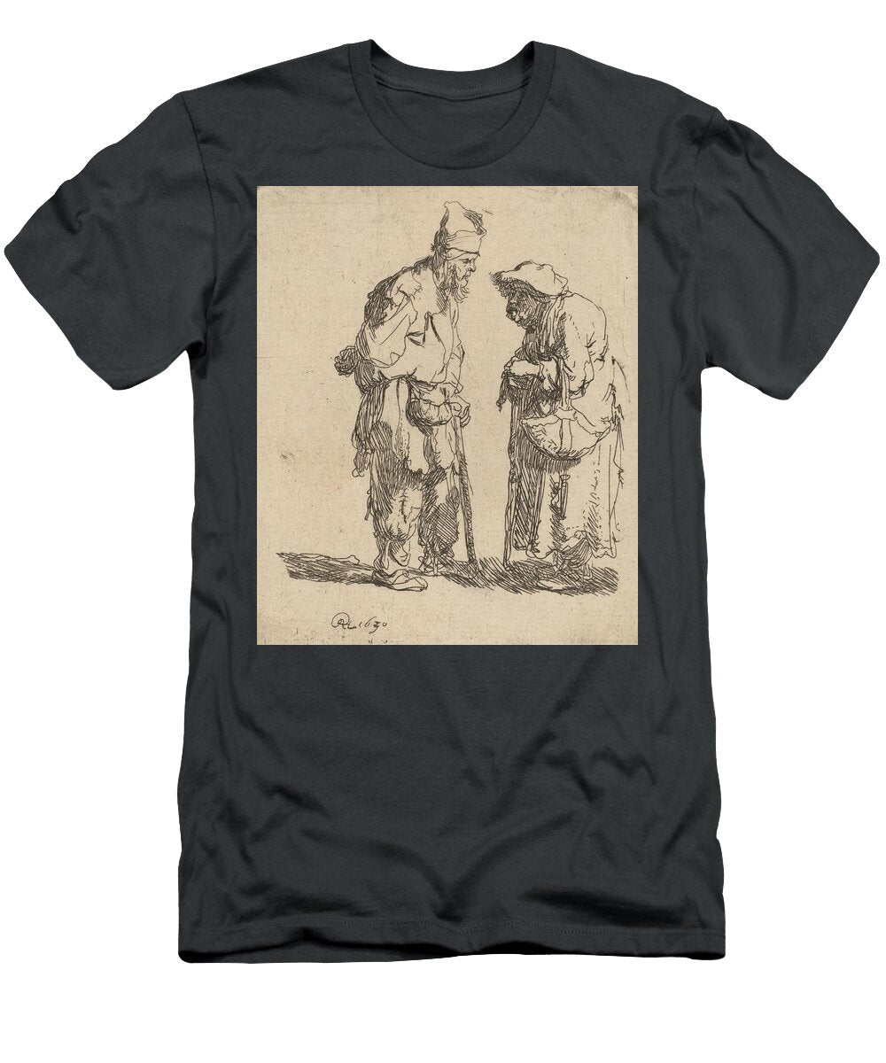Beggar Man and Beggar Woman Conversing 0004 Rembrandt T-Shirt