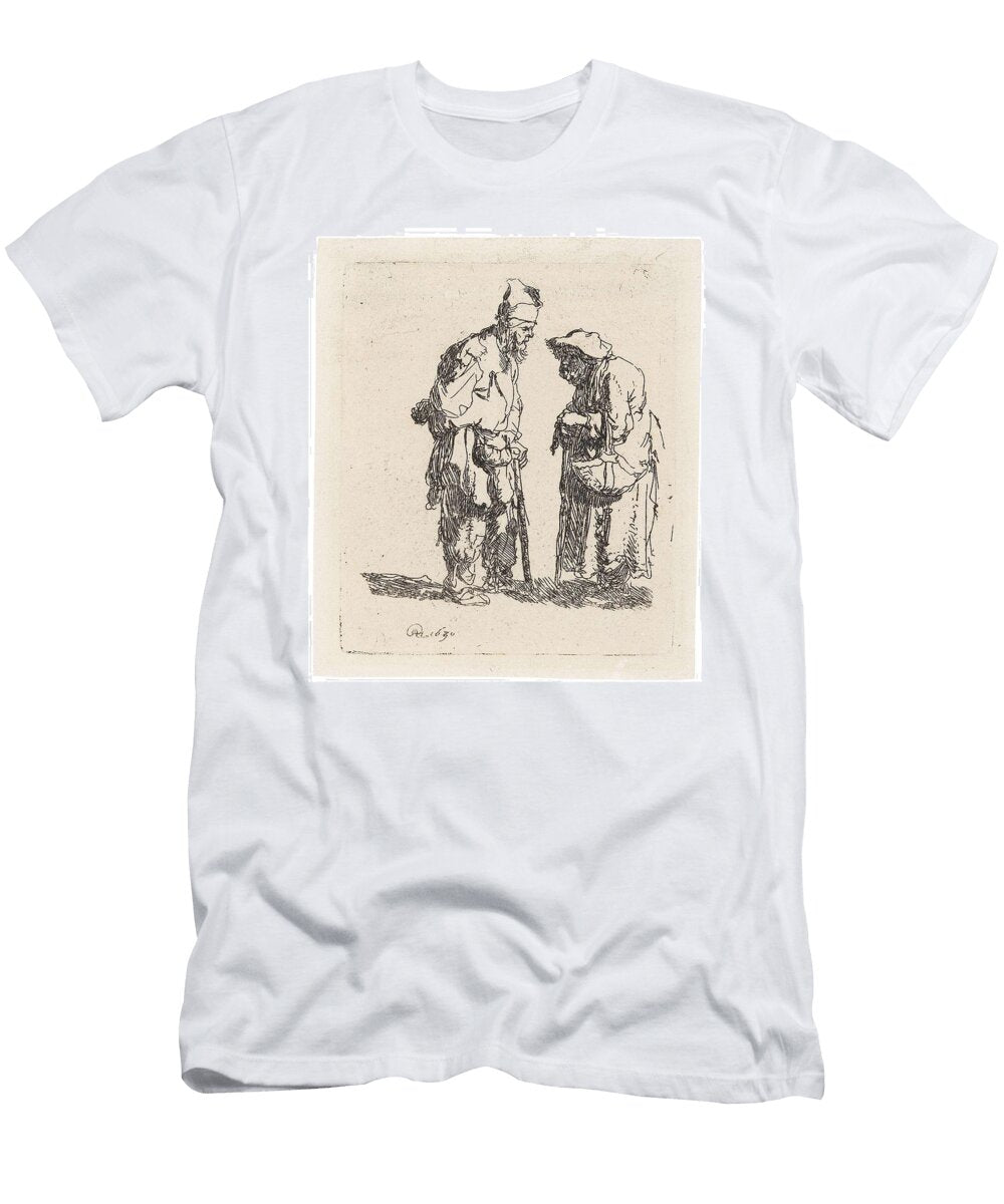 Beggar Man and Beggar Woman Conversing Artistic Rifki T-Shirt