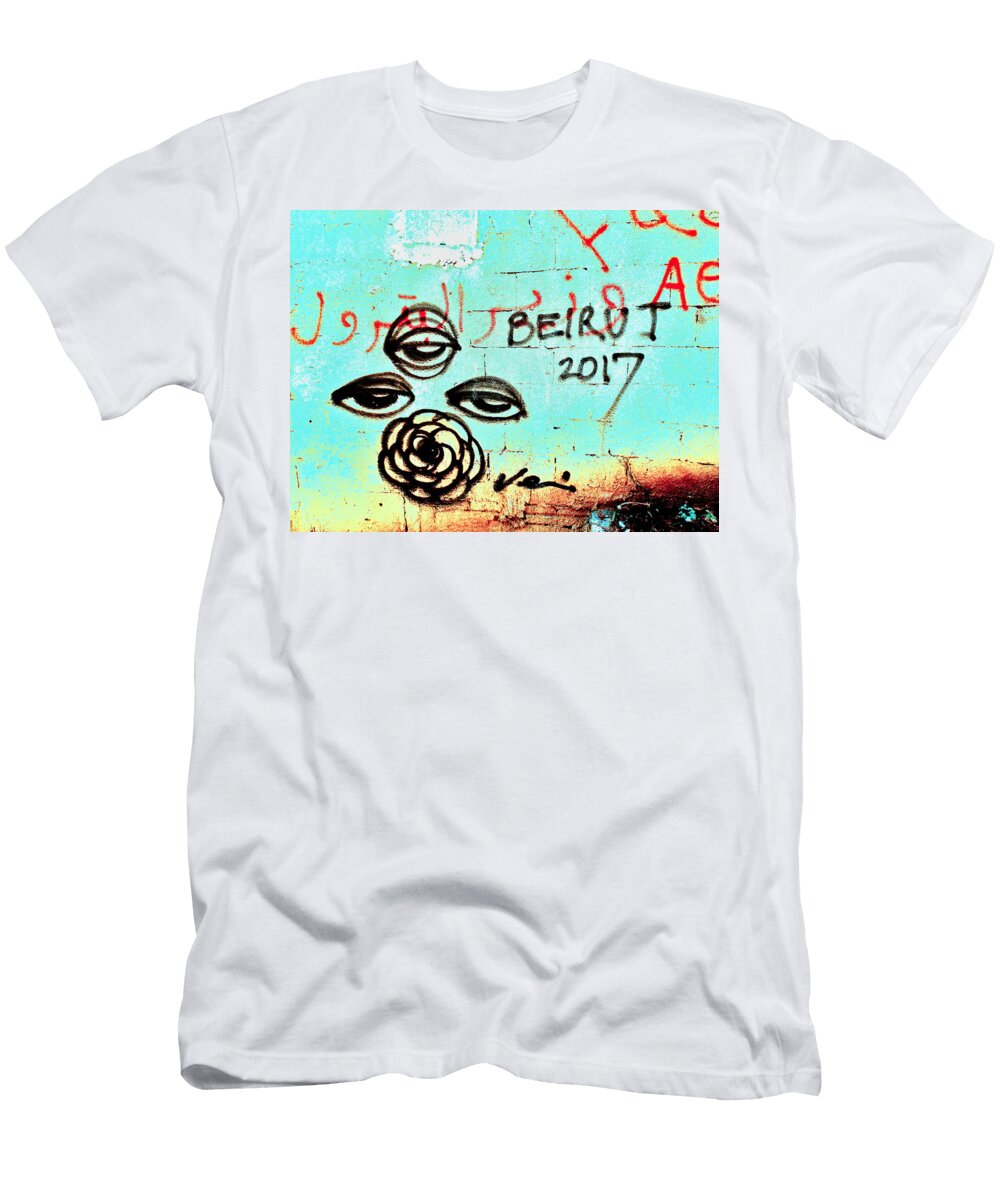 Beirut Blue Wall 2017 Funkpix Photo Hunter T-Shirt
