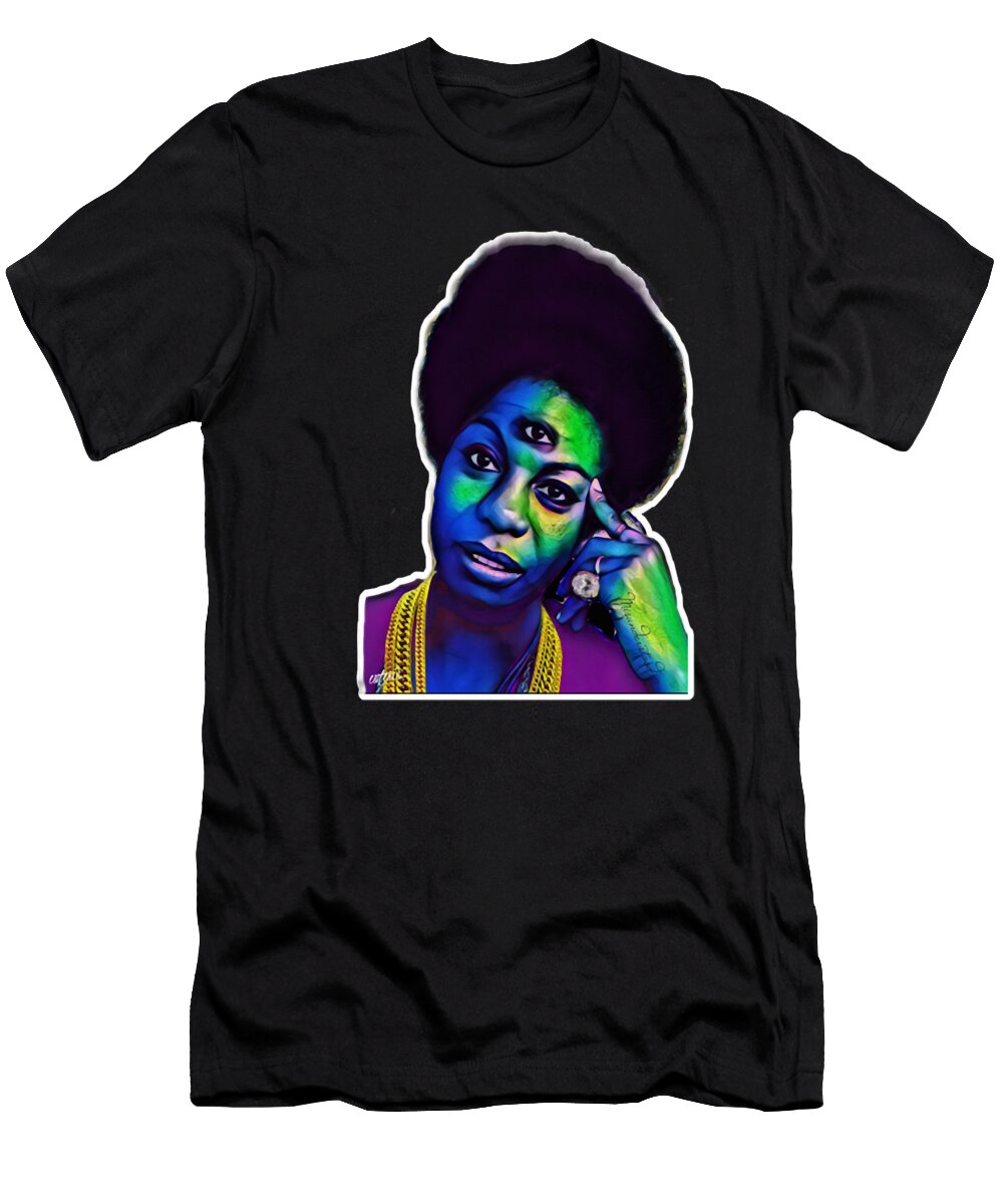 Believe Hope Nina Simone Retro Wave Ezone Prints T-Shirt