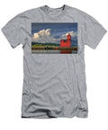 Big Red Lighthouse At Sunrise with Large Puffy Clouds At Ottawa Randall Nyhof T-Shirt