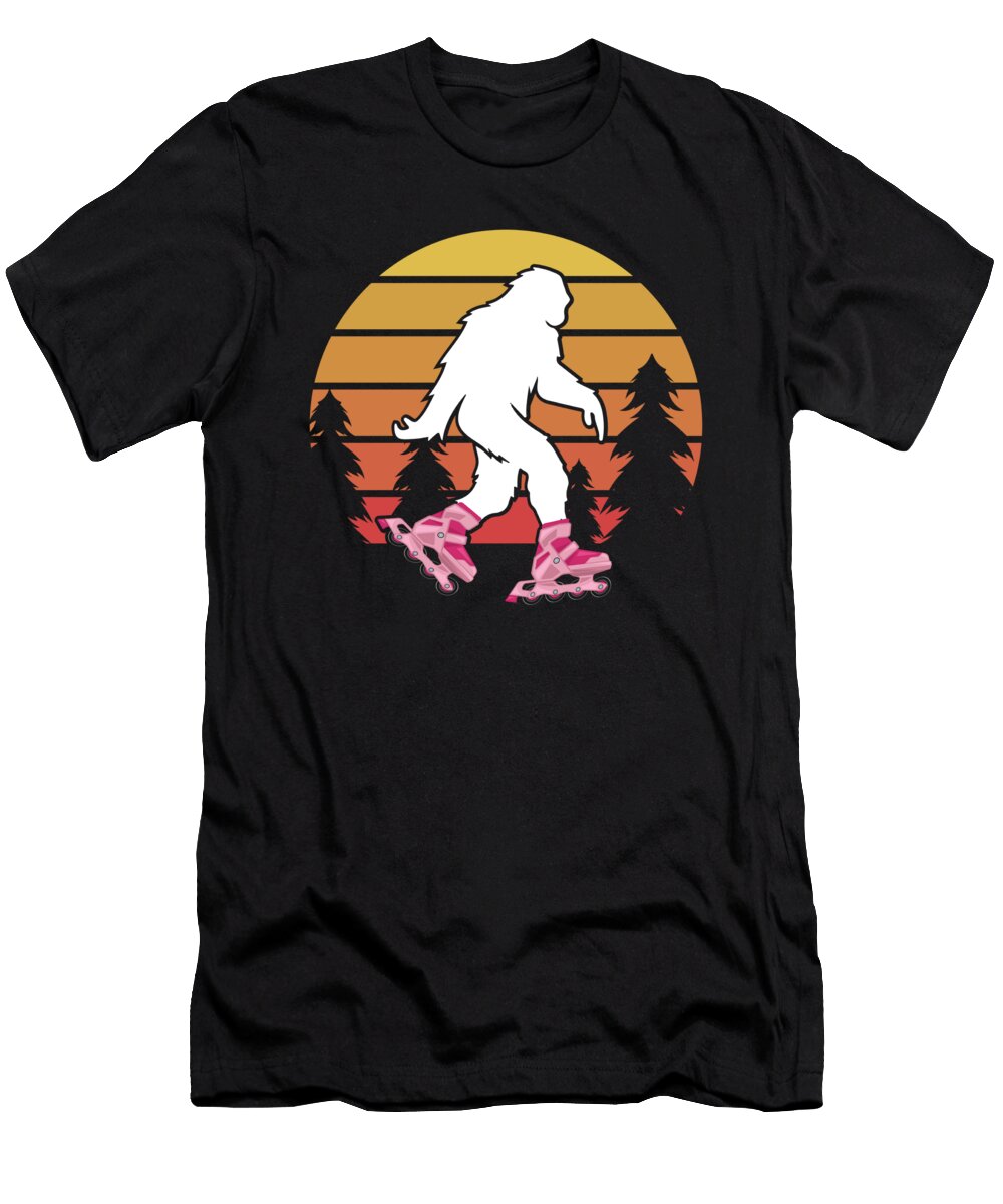Bigfoot Roller Skating Roller Derby Gift Raphaelartdesign T-Shirt