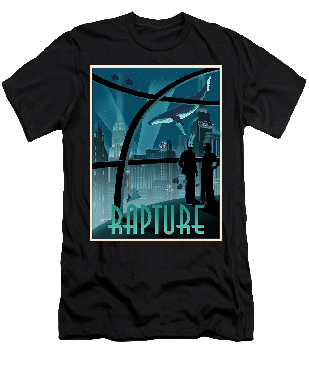 Bioshock Rapture Poster David Harber T-Shirt