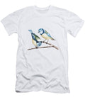 Bird Painting Art Blue Tit Birds Canvas Print Wildlife Painting Birds Mounir Khalfouf T-Shirt