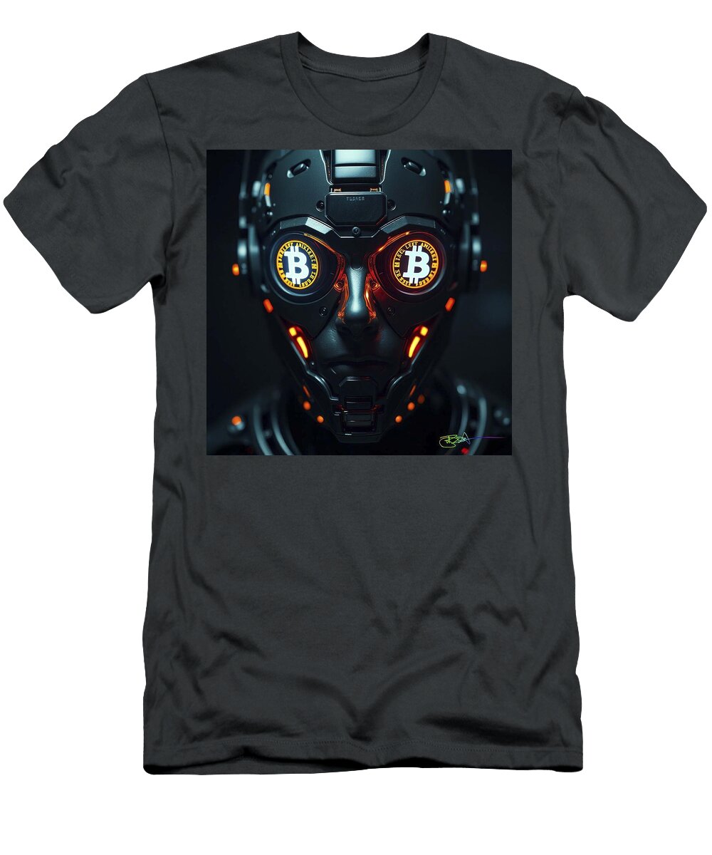 Bitcoin Bitcoin Crypto Cyborgs of the Blockchain Future 103 Benito Del Ray T-Shirt
