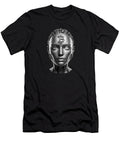 Bitcoin Cyborg Woman Robot Head Benito Del Ray T-Shirt