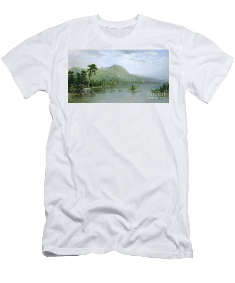 Black Mountain From the Harbor Islands Lake George Asher Brown Durand T-Shirt