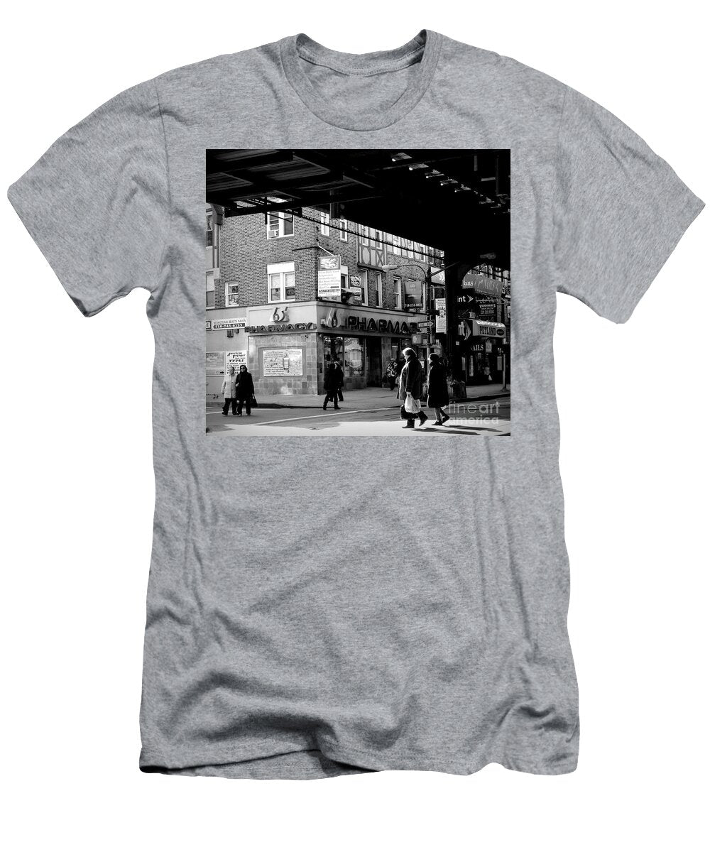 Black White Street Photography Brooklyn Chuck Kuhn T-Shirt