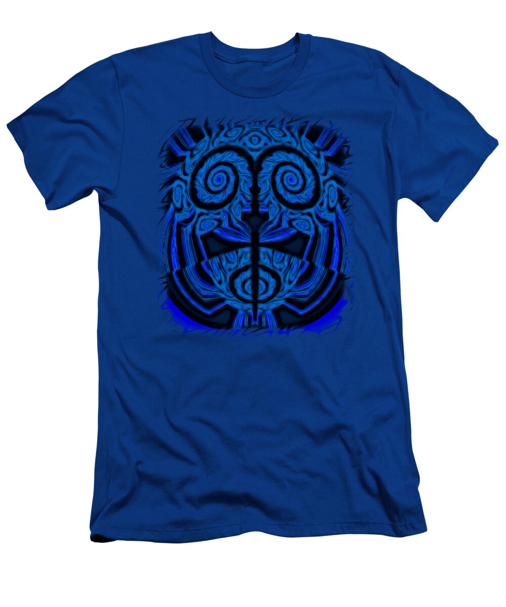 Blue and Black Mask 2 John Bailey T-Shirt
