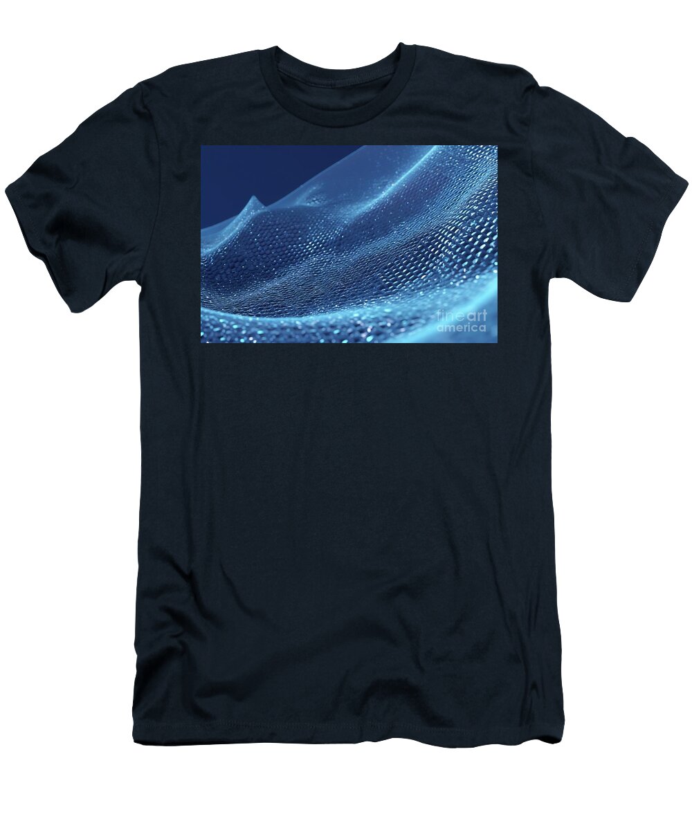 Blue Background with a Set of Dots an Abstract Image in the Style of Infinity Nets Beautiful Things T-Shirt