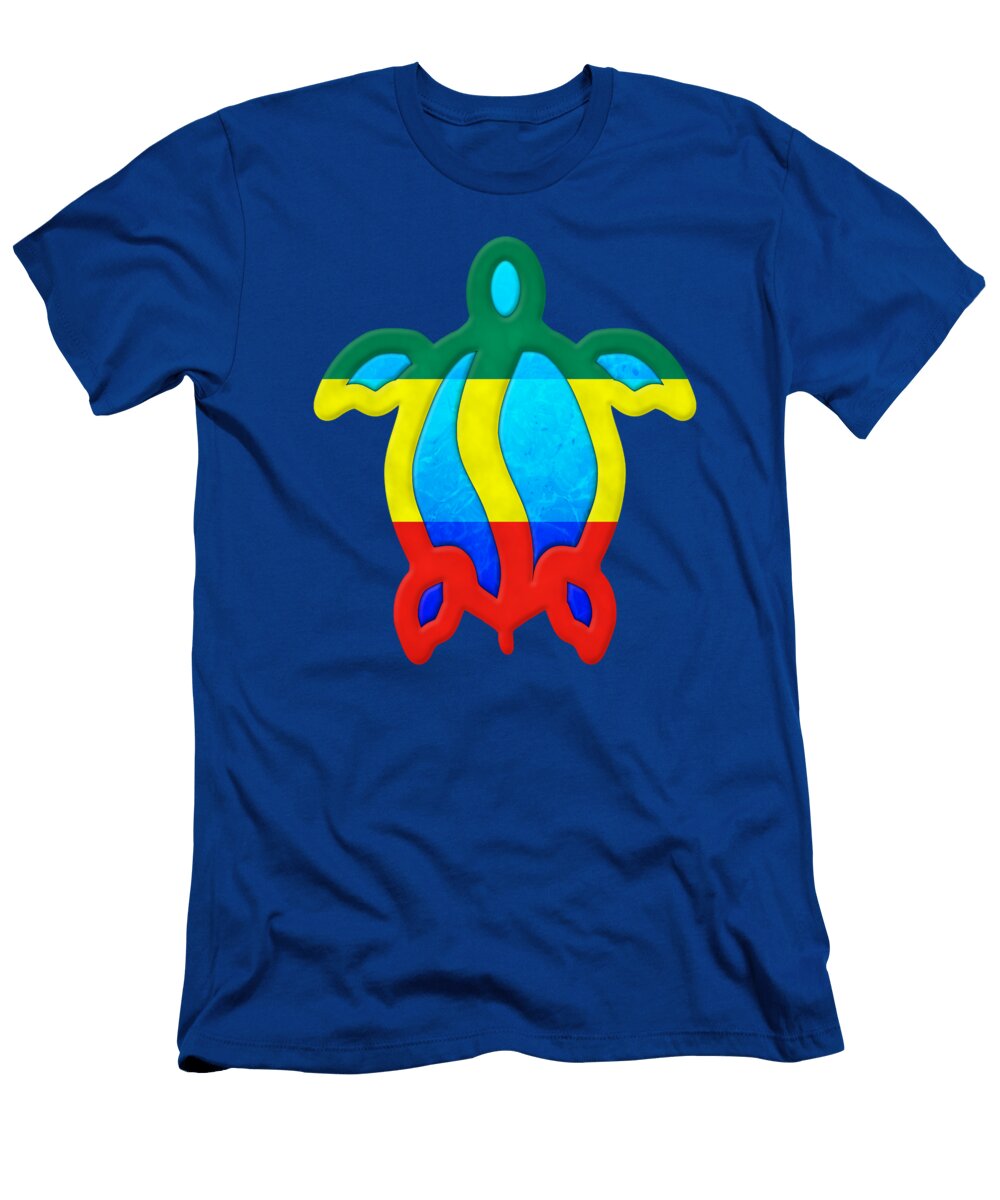 Blue Water Rasta Honu Chris Macdonald T-Shirt