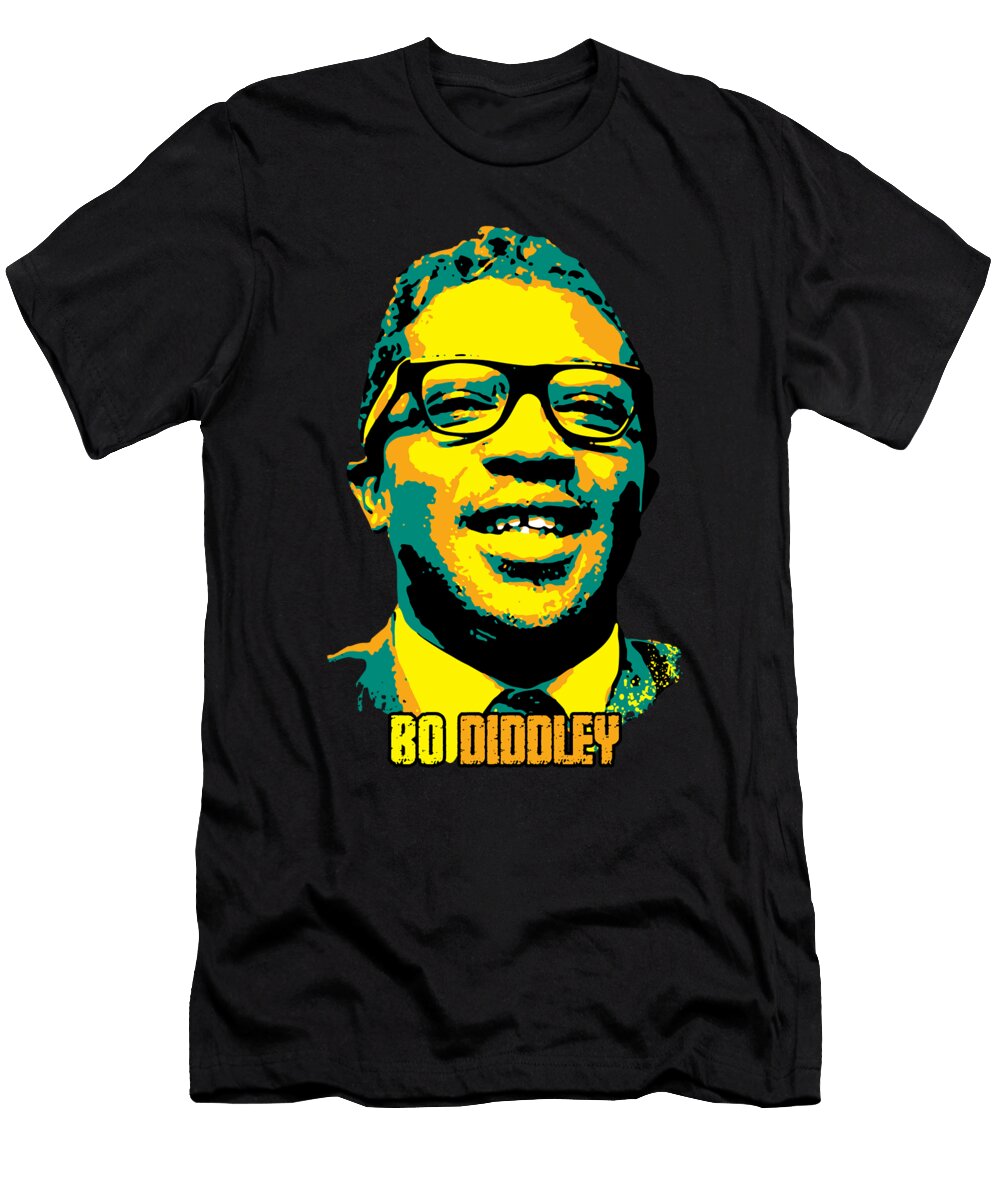Bo Diddley Ellas Otha Bates Mcdaniel Pop Art Andika Bahtiar T-Shirt