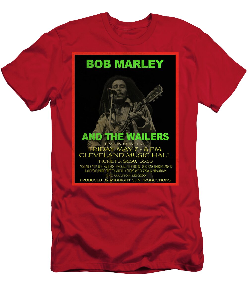 Bob Marley Concert Poster Kevin Walker and Pixel Reverie T-Shirt