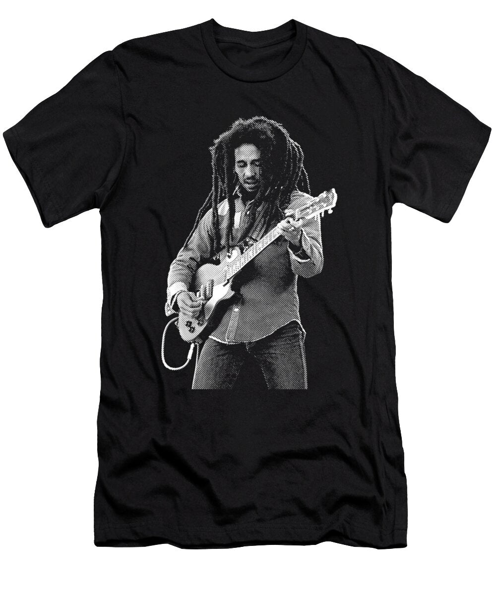 Bob Marley Music Legend Line Art Andika Bahtiar T-Shirt