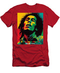 Bob Marley Vibrant Portrait Kevin Walker and Pixel Reverie T-Shirt