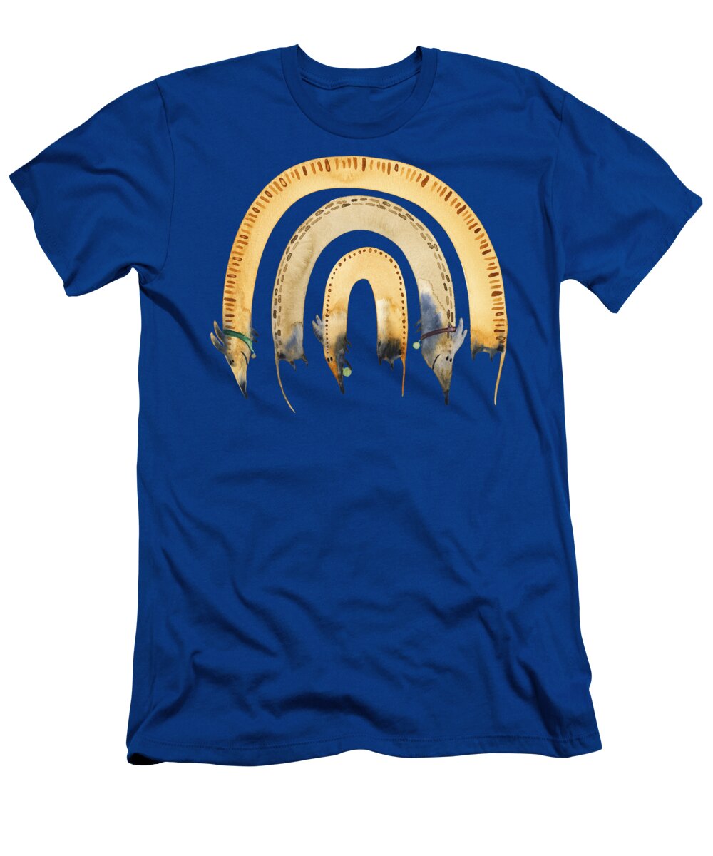 Boho Dachshund Rainbow Zaira Dzhaubaeva T-Shirt