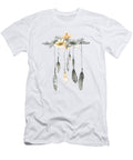 Boho Feathers Floral Branch Pink Forest Cafe T-Shirt