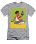 Boy Holding a Mobile Phone Csa Images T-Shirt