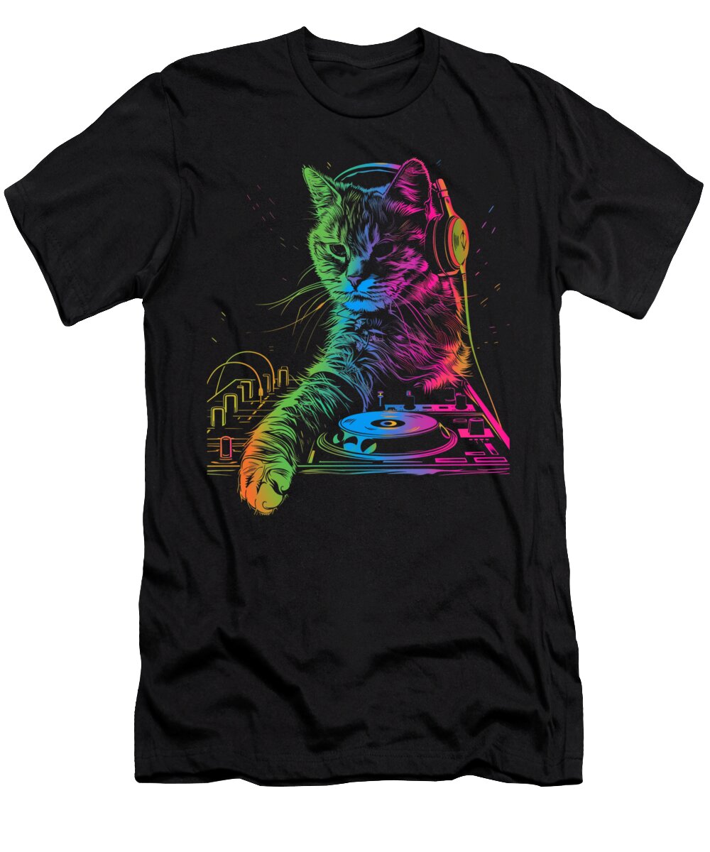 Breakbeat Bengals Cat Djs Jungle Groove Dnt Prints Art T-Shirt