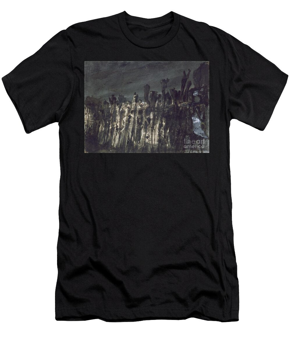 Breakwater in Jersey Pen and Indian Ink and Wash on Paper Victor Hugo T-Shirt