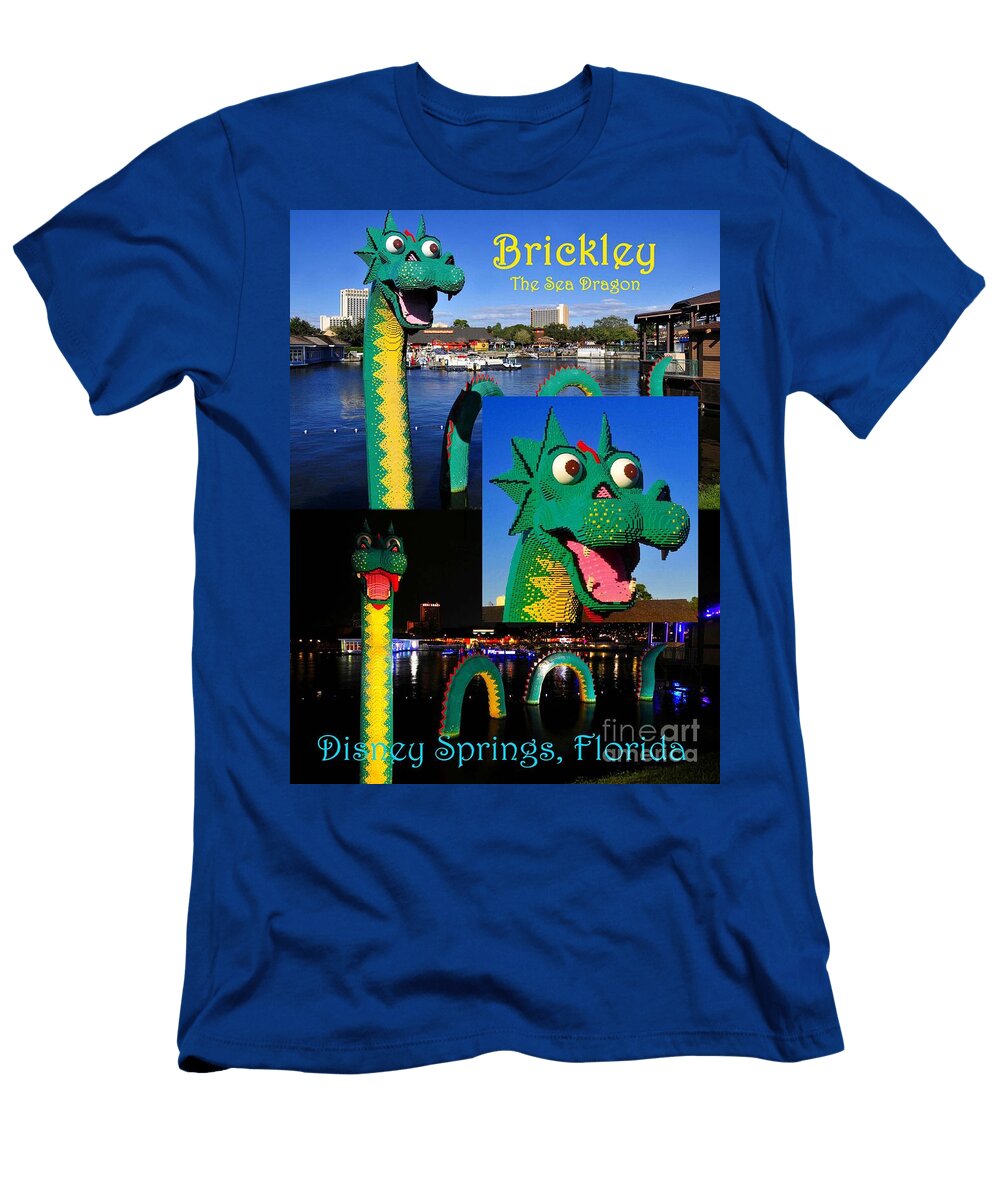 Brickley the Sea Dragon At Disney Springs Dual Poster Work a David Lee Thompson T-Shirt